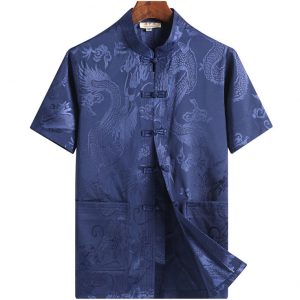 Men’s Chinese Style Dragon Button Up Shirt