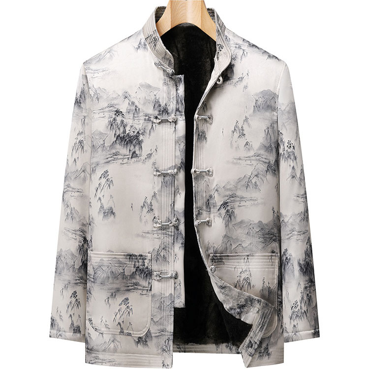 Men’s Traditional Chinese Tang Style Quilted Jacket - Image 3